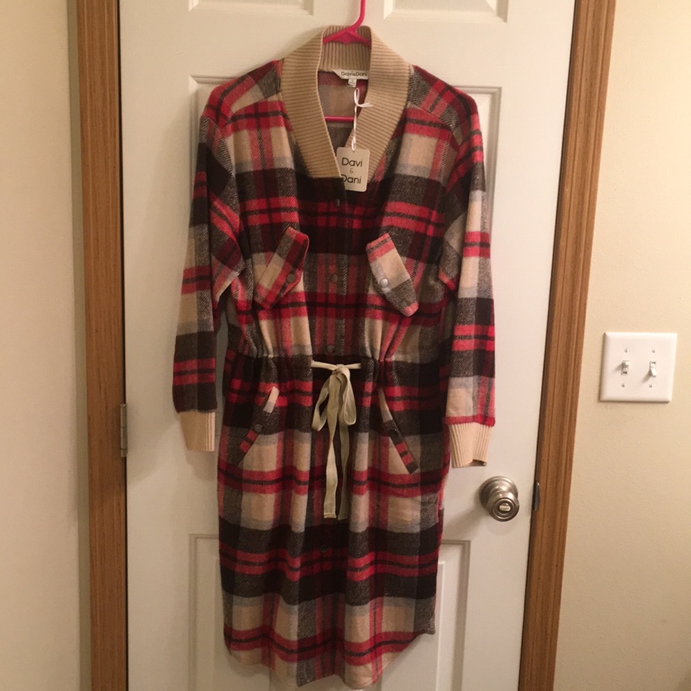 Plaid Fleece Snap Jacket